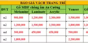 Bảng giá thi công vách ngăn tại Nhơn Trạch,Đồng Nai